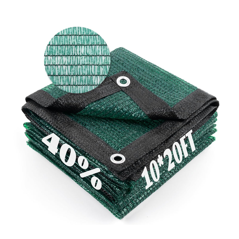 Cool Area Sun Shade Cloth 10x20ft Dark Green front view