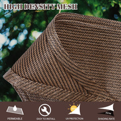 Cool Area Sun Shade Sail 10x20ft brown installation example