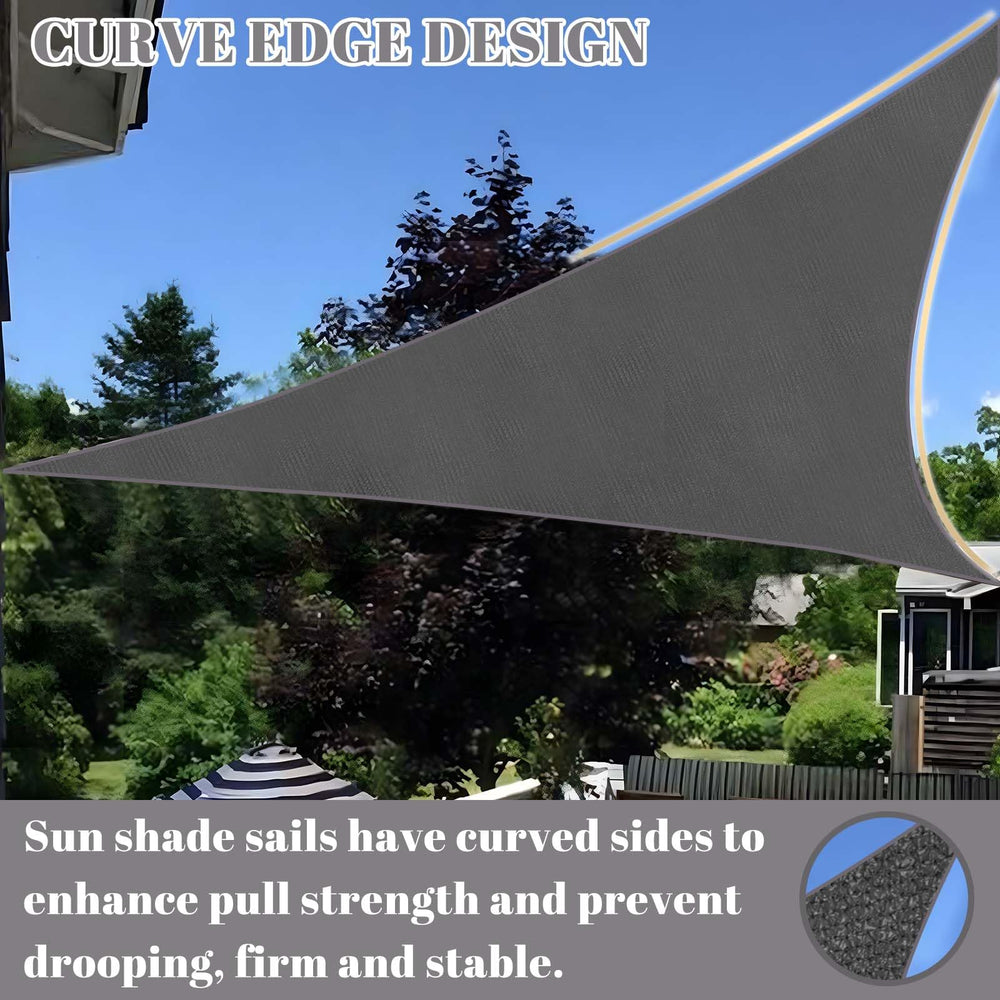 Cool Area Triangle Shade Sail in outdoor patio