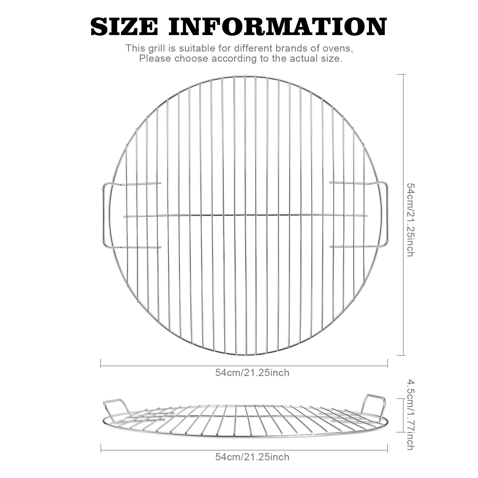 Coolbird Cooking Grate dimensions 22"W x 22"D x 2"H