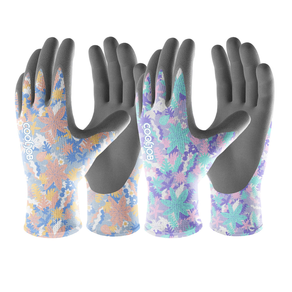 COOLJOB Colorful Gardening Gloves medium size, front view