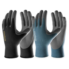 COOLJOB Gardening Gloves front view in black and blue