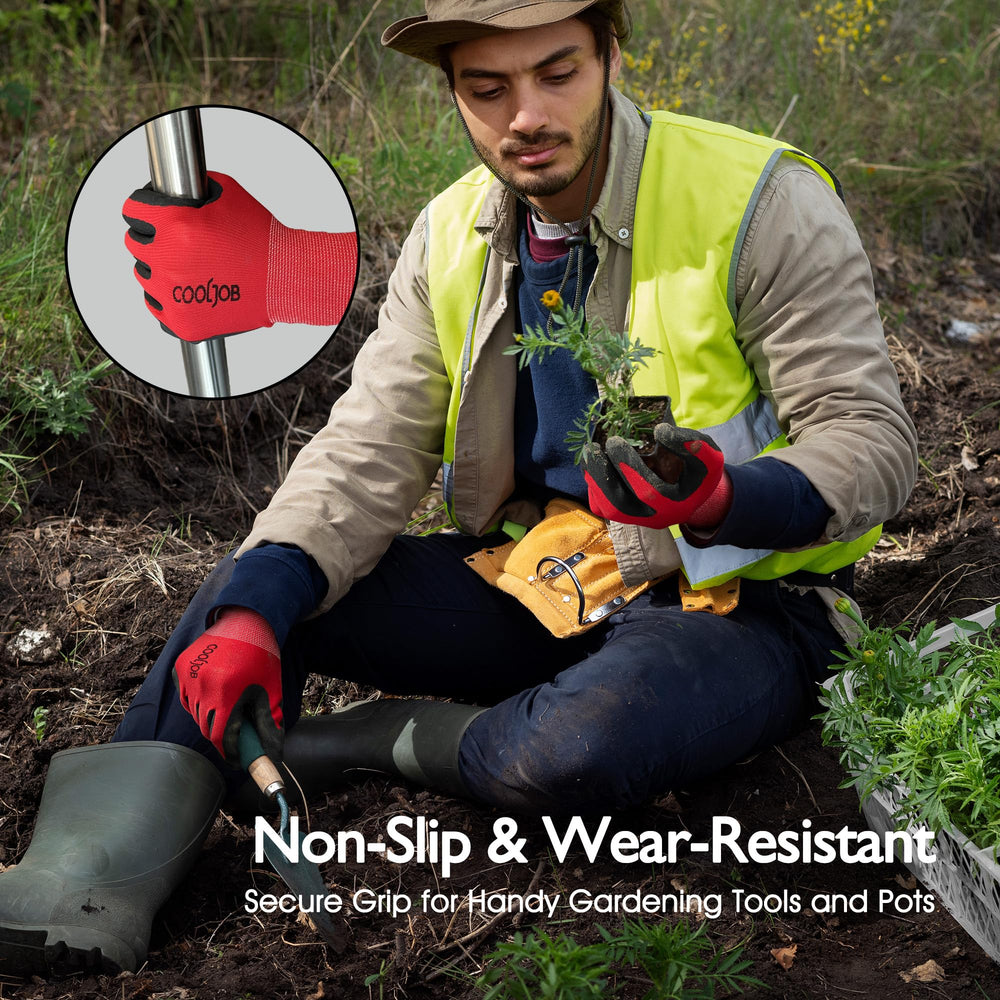 COOLJOB Gardening Gloves in use while gardening