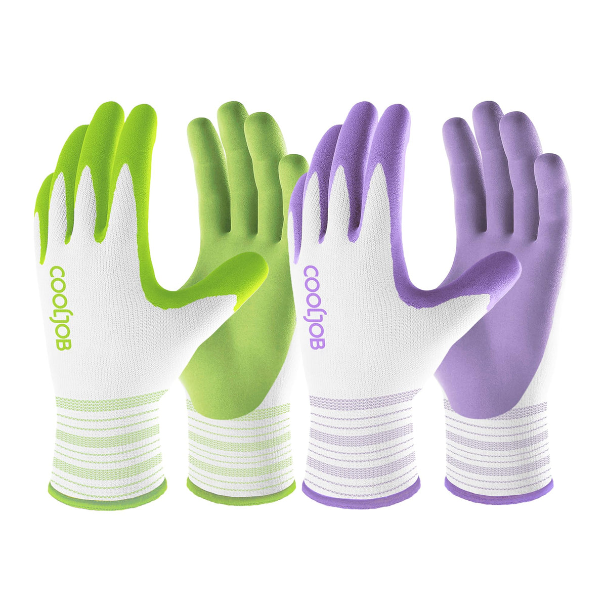 COOLJOB gardening gloves lavender purple front view