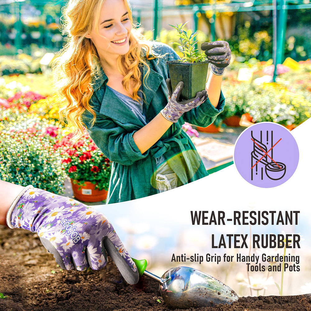 COOLJOB Gardening Gloves packaged showing both pairs