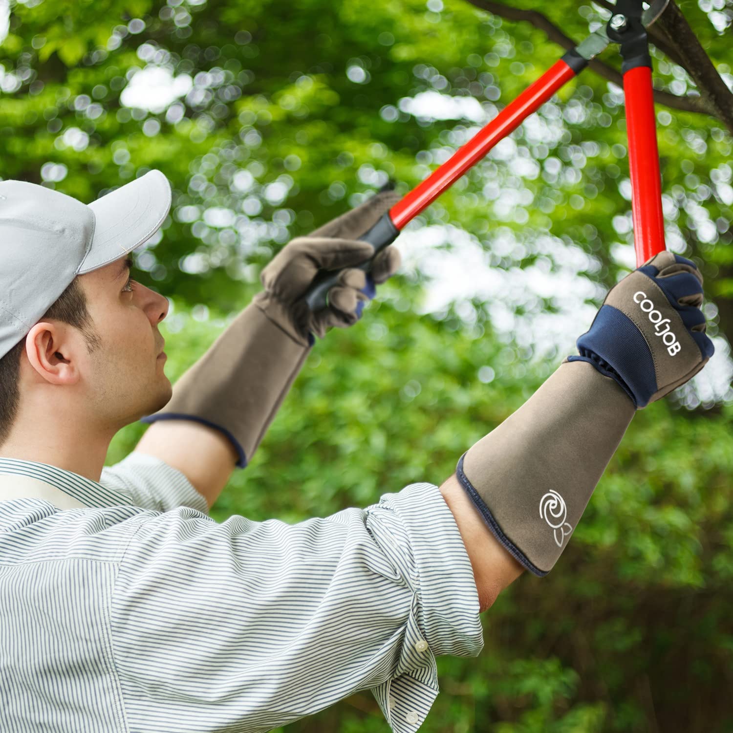 COOLJOB Thorn Proof Gloves showcasing long sleeve design