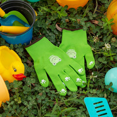 COOLJOB Toddler Gardening Gloves on a child gardening