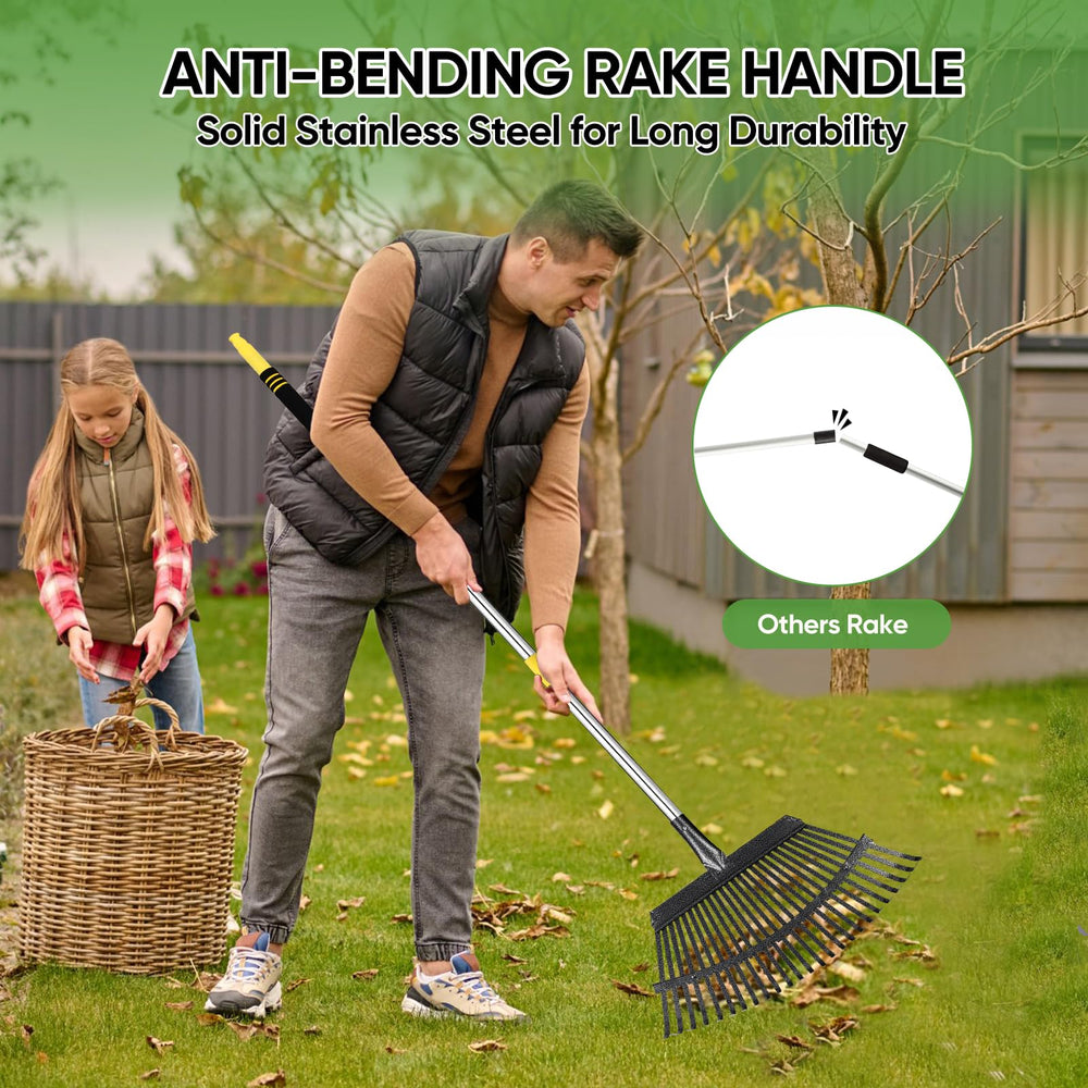 Coopvivi Heavy Duty Garden Rake close-up of sponge grip