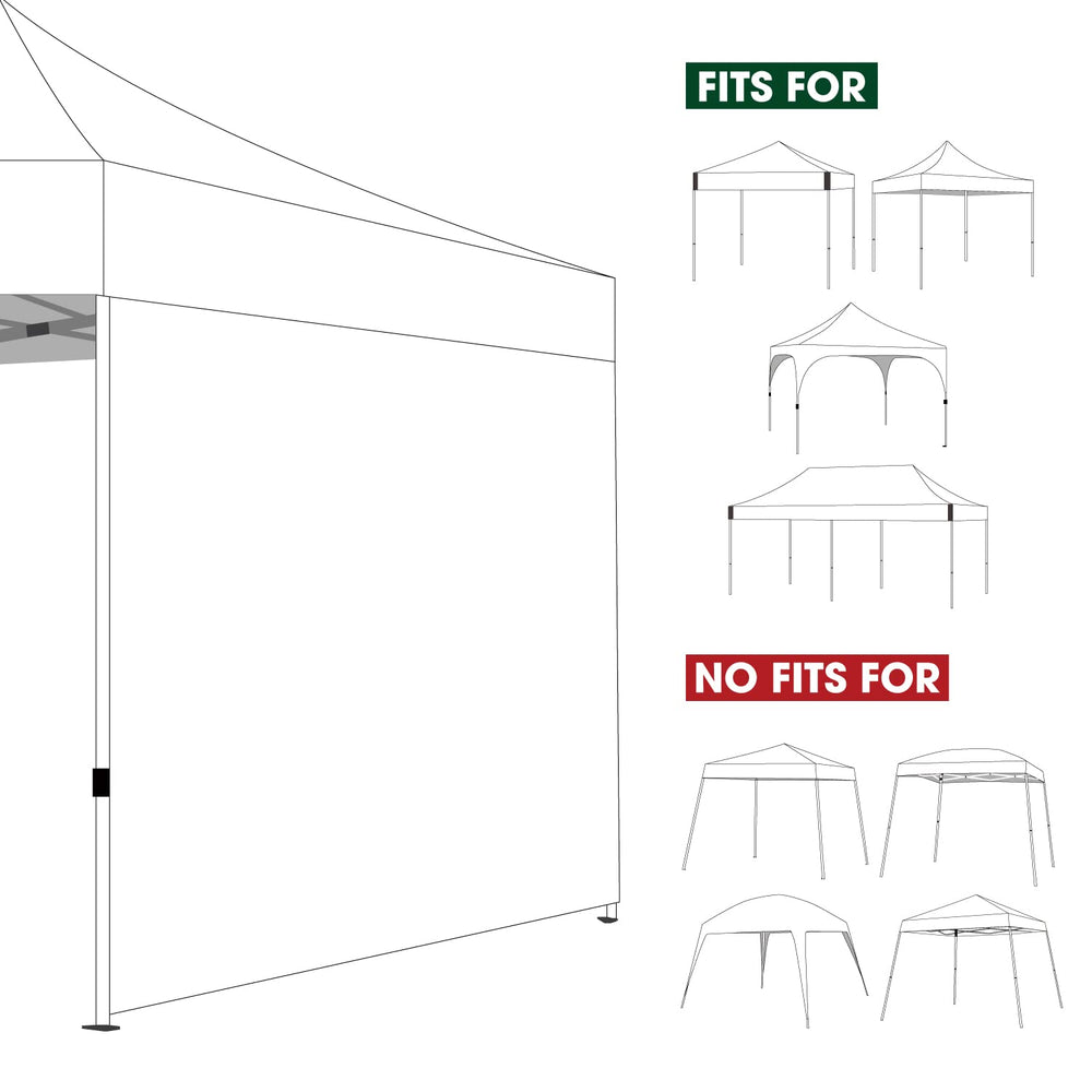 COOSHADE Instant Canopy SunWall showing UV-resistant fabric