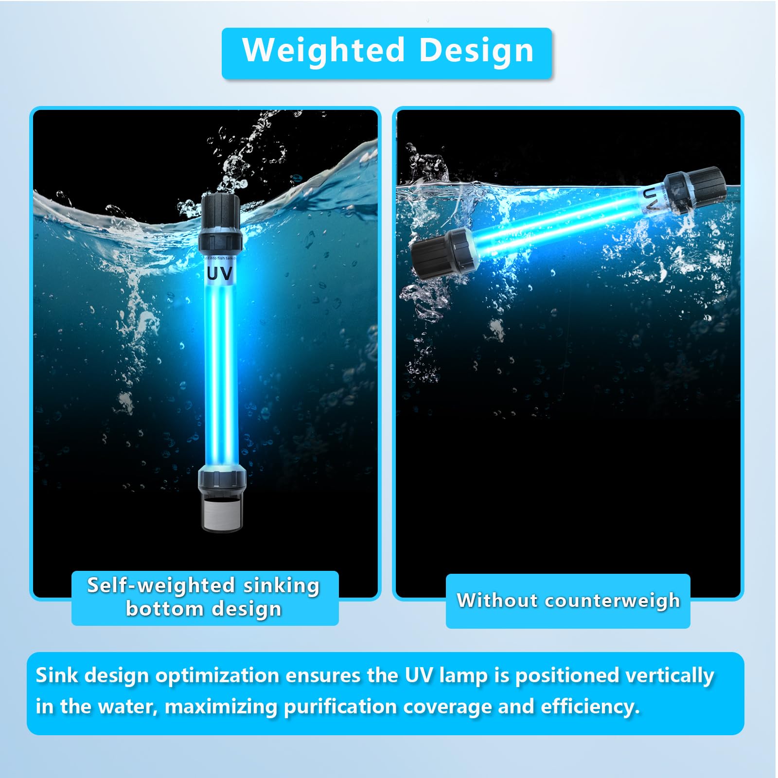 coospider-repta 18W Aquarium UV Light in pond setting