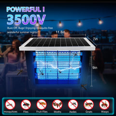 coospider-repta Solar Bug Zapper in garden setting