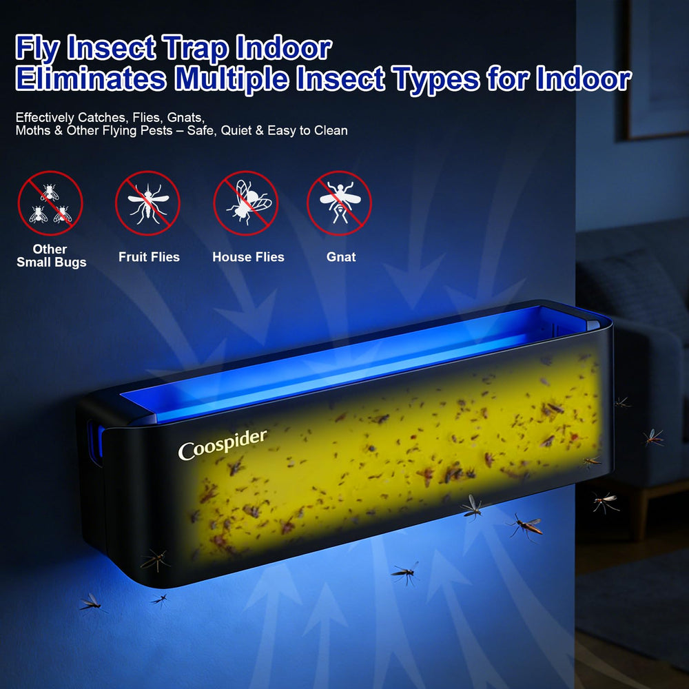 coospider-repta UV fly trap with sticky glue board