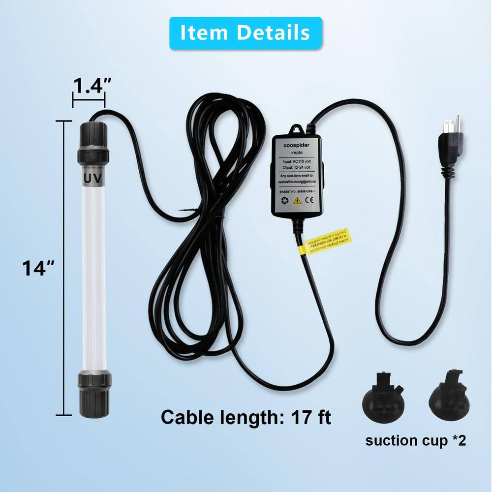 coospider-repta UV Light in use in a pond