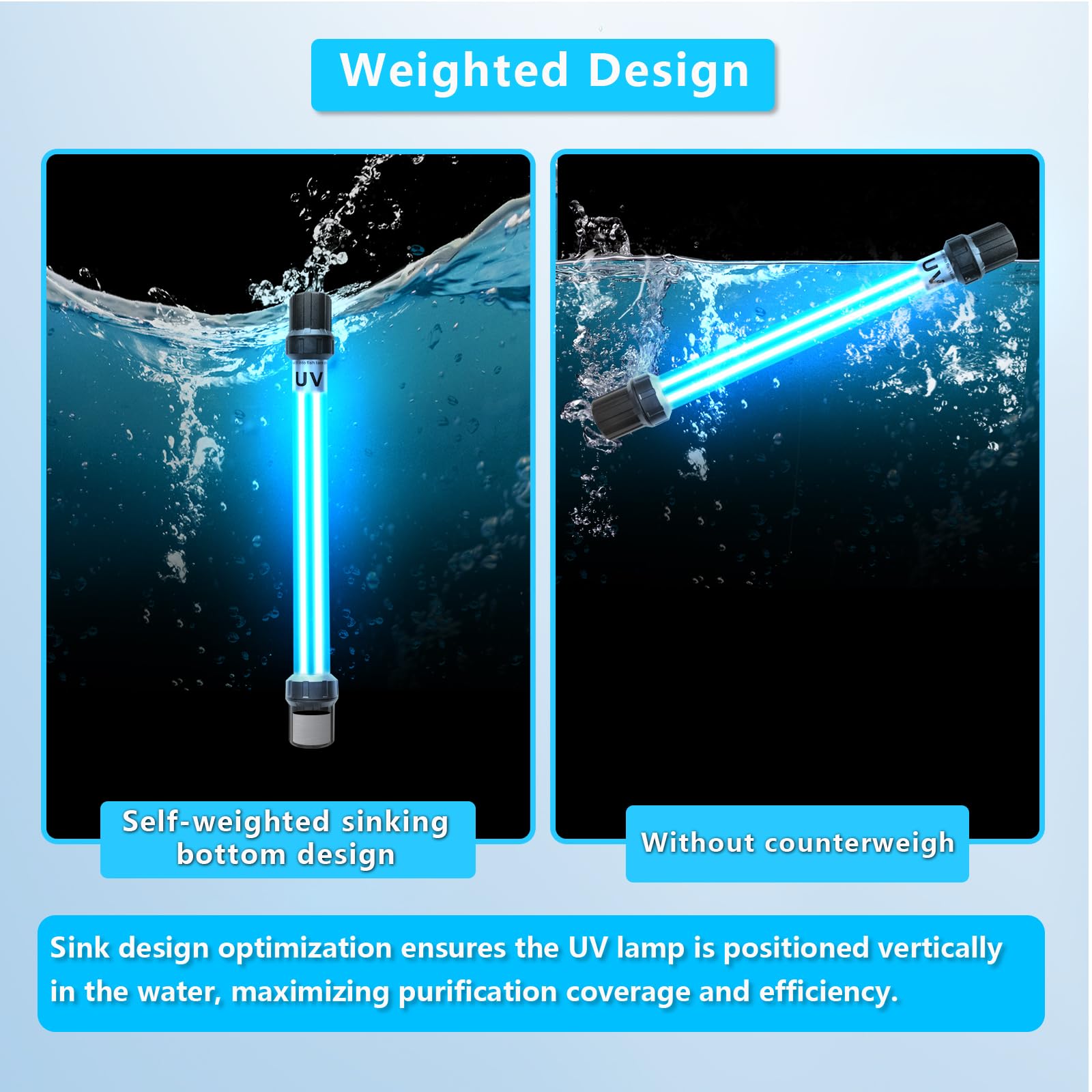 coospider-repta UV Light showing quartz glass construction