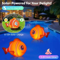 Cootway Clownfish Floating Pool Light side view, floating on water