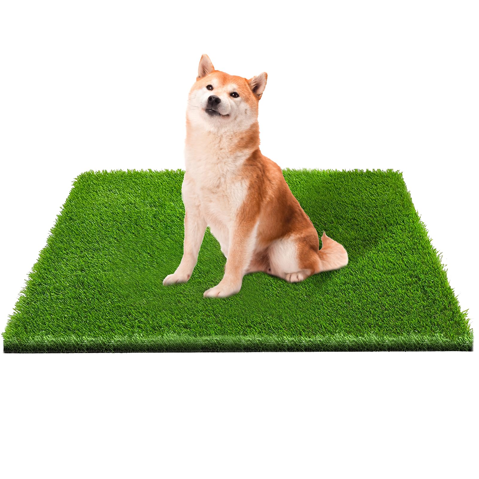 CooZero Artificial Grass Mat front view, green color
