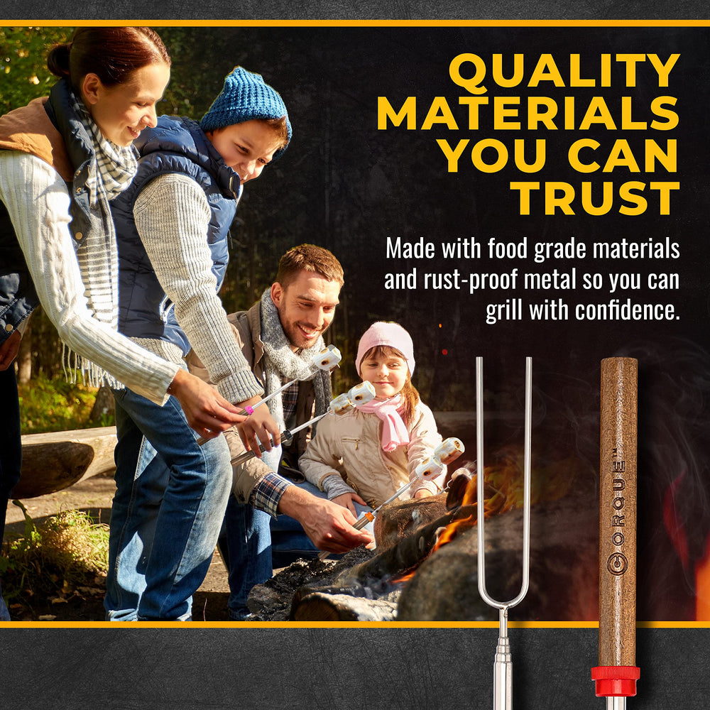 CORQUE marshmallow sticks retracted in drawstring bag