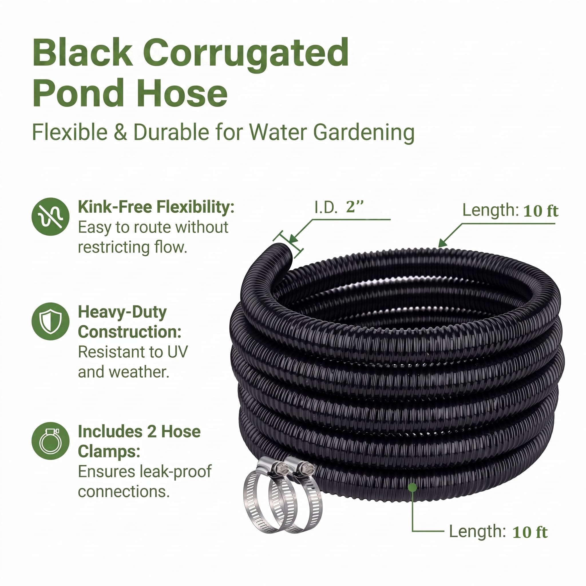 Corrugated design of ZY-hosetube Pond Hose showing flexibility