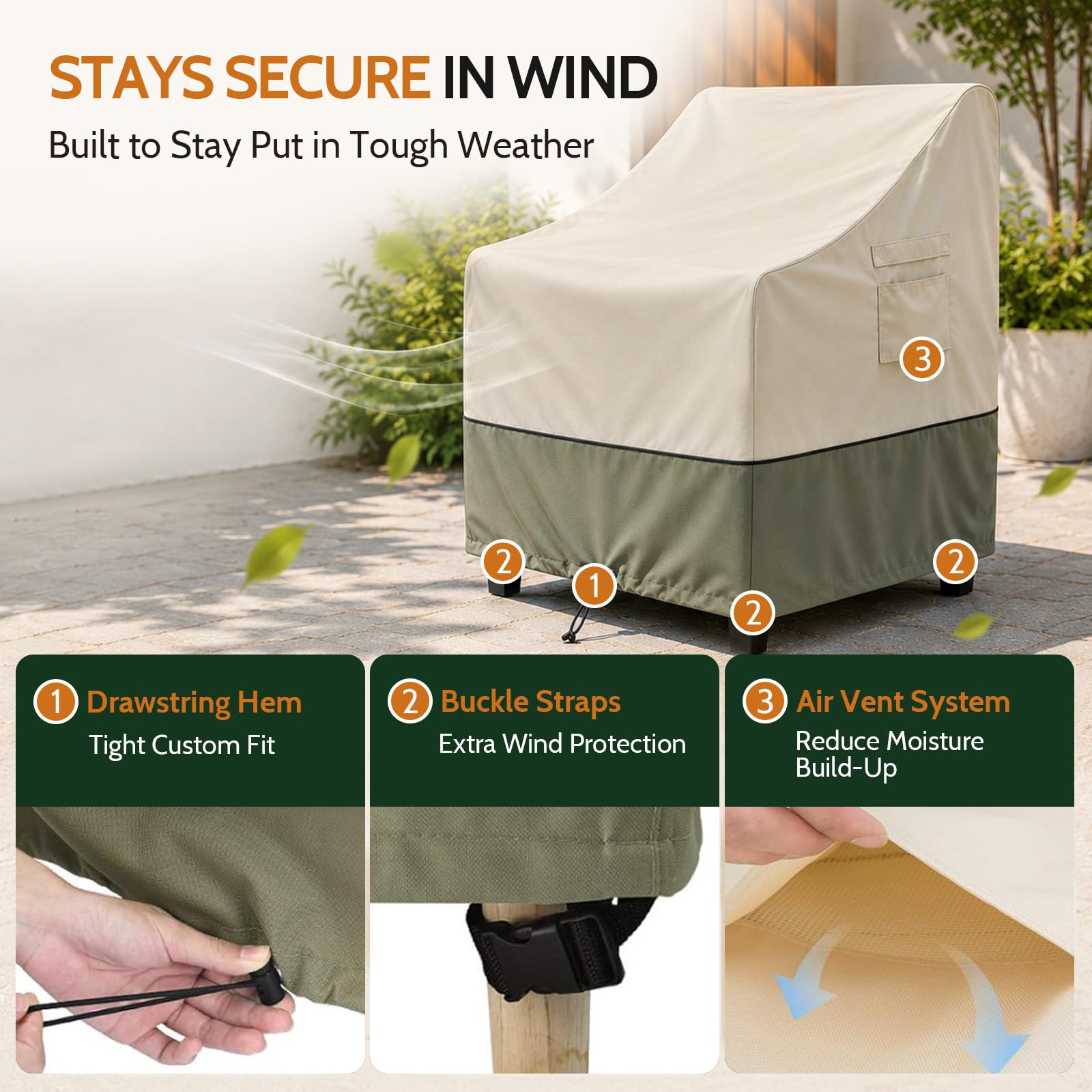 COSFLY chair cover user manual included in the package