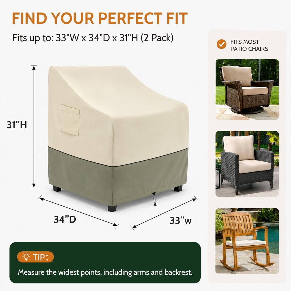 COSFLY chair cover with drawstring and buckle straps