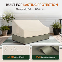 COSFLY Loveseat Cover with padded handles for easy fitting