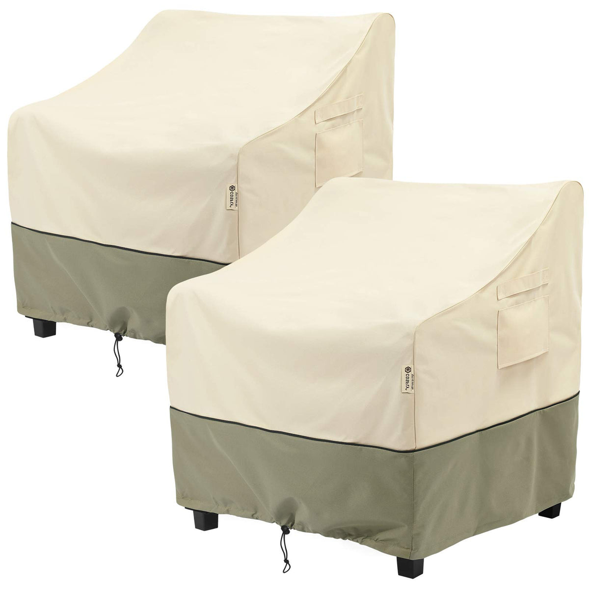 COSFLY outdoor furniture chair cover beige pack front view