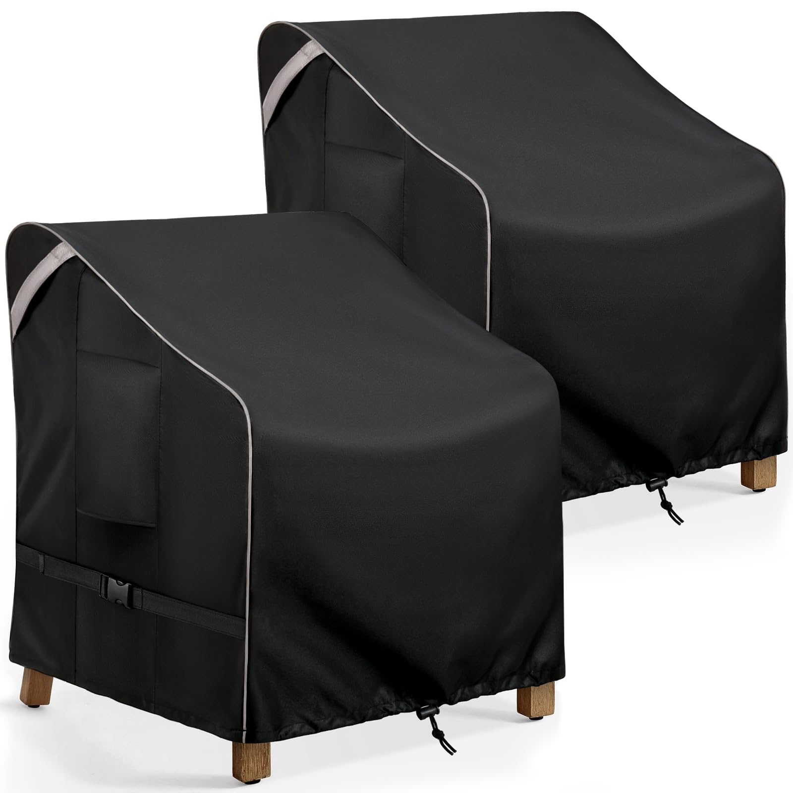 COSFLY Outdoor Patio Chair Cover black front view