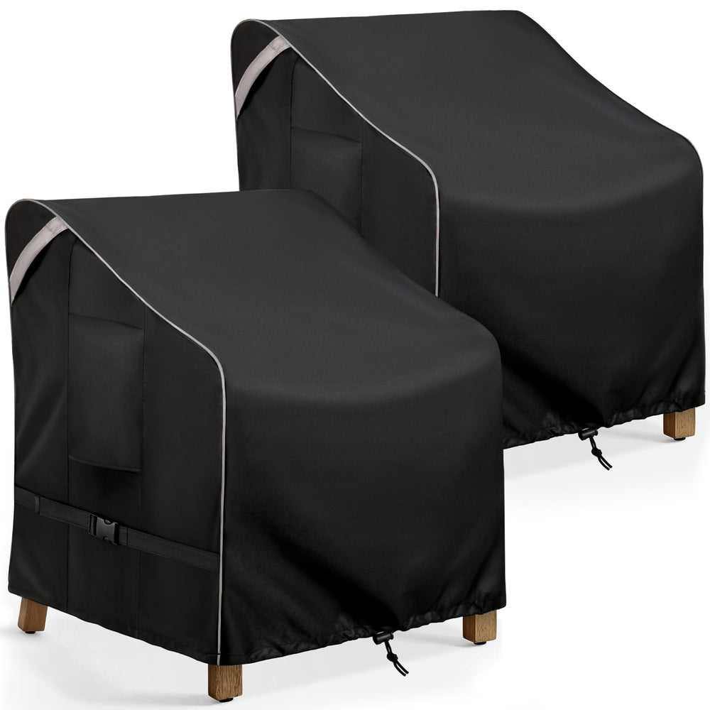 COSFLY Outdoor Patio Chair Cover black front view