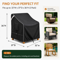 COSFLY Outdoor Patio Chair Cover side view