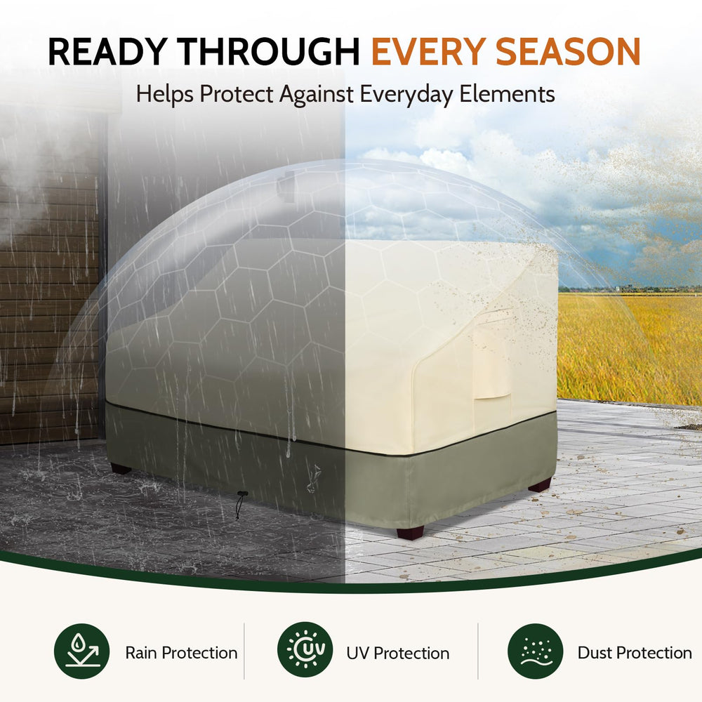 COSFLY patio cover protecting sofa from rain