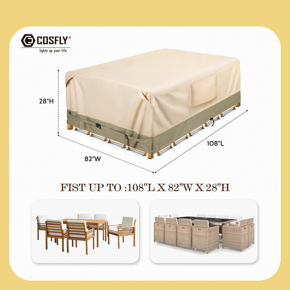 COSFLY patio furniture cover 600D Oxford material close-up