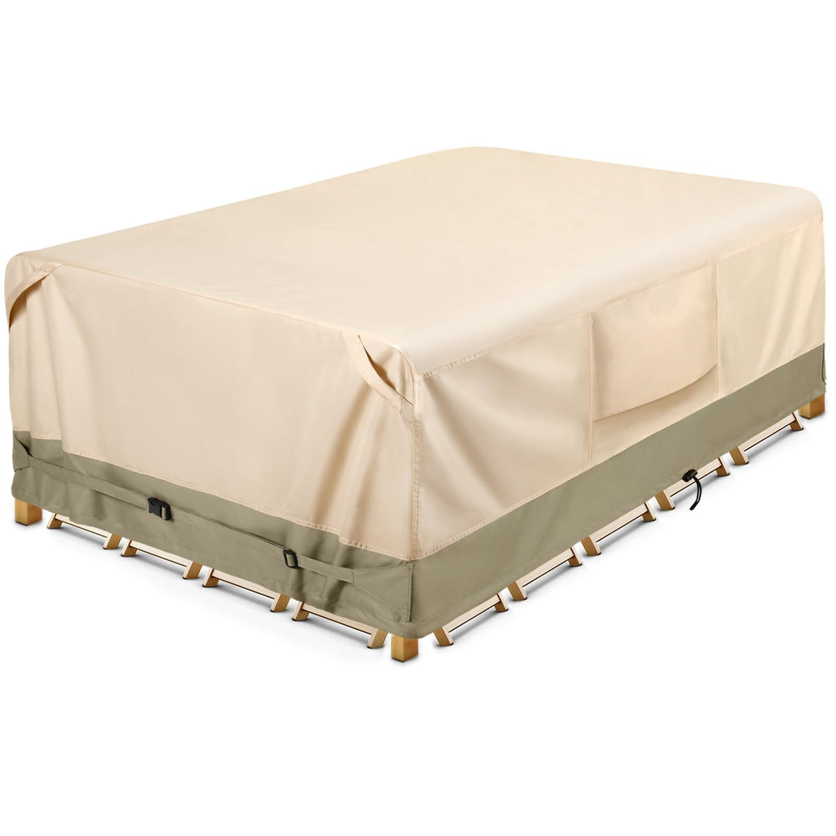 COSFLY patio furniture cover beige, front view