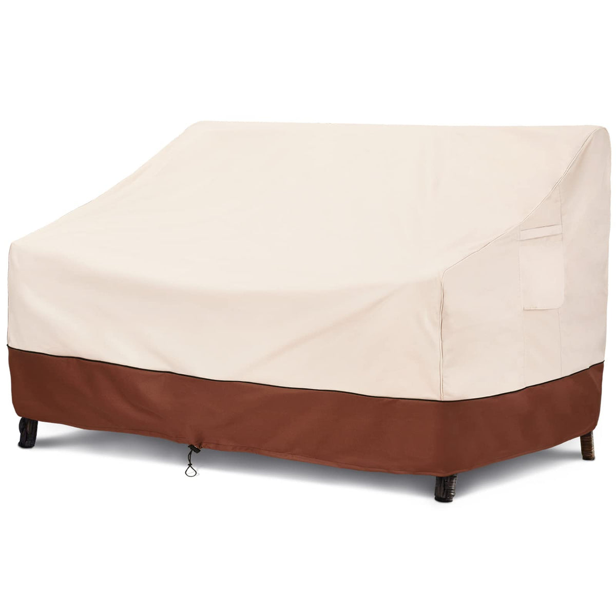 COSFLY Waterproof Patio Furniture Cover, Brown front view
