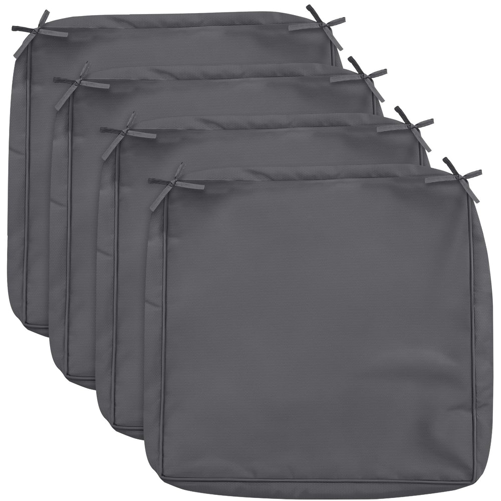 COSHNIBI 24x22x4 inch dark grey patio cushion cover front view