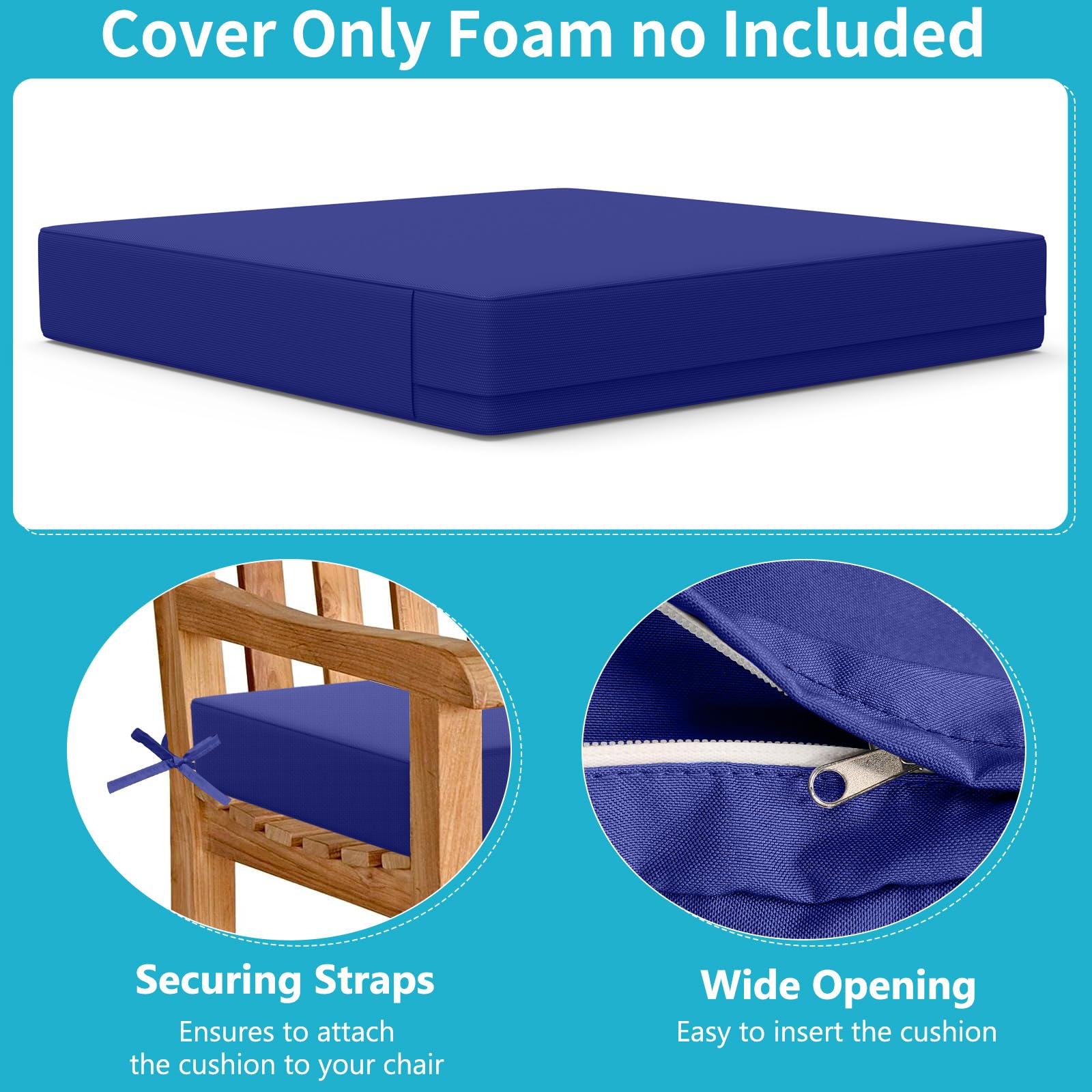 COSHNIBI Cushion Cover Navy Blue packaging