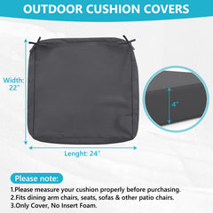 COSHNIBI waterproof patio cushion cover with invisible zipper detail