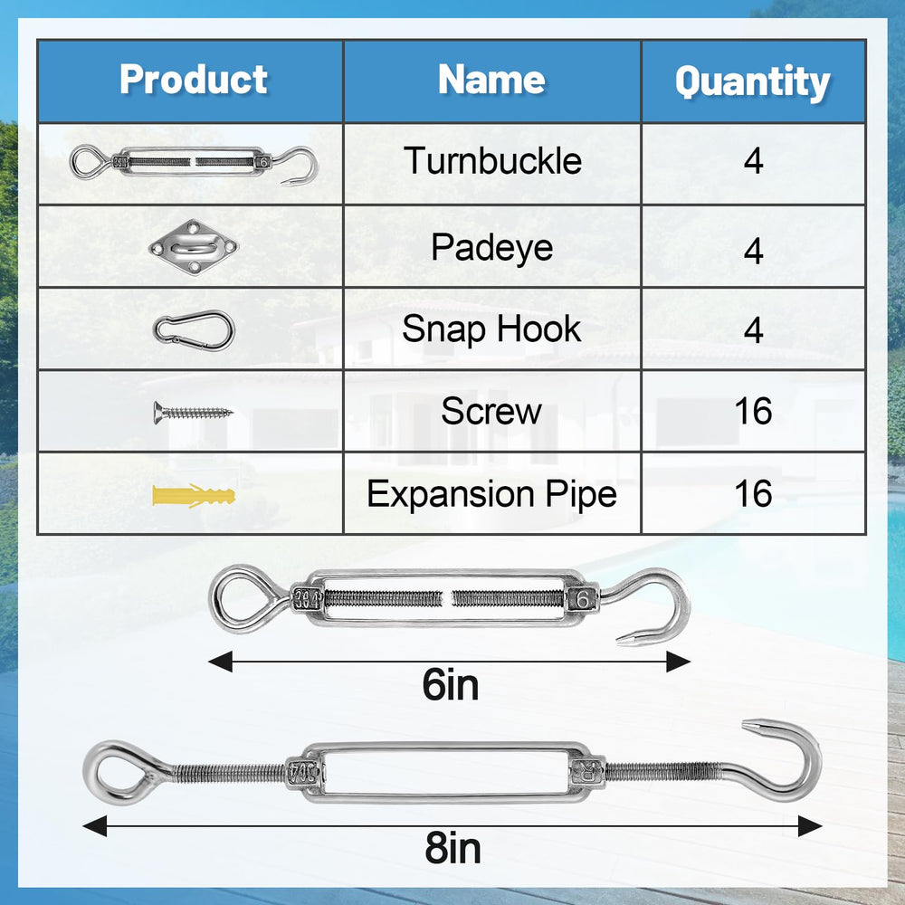 Cosweet expansion screws and screws included in the kit