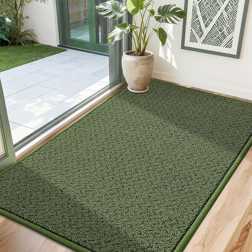 COSY HOMEER Dirt Trapper Door Mat 32x48 green front view
