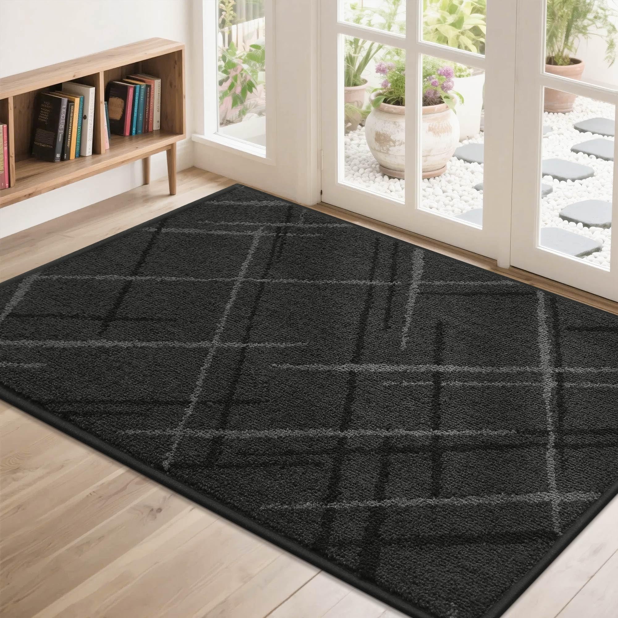 COSY HOMEER Door Mat Dark Gray front view