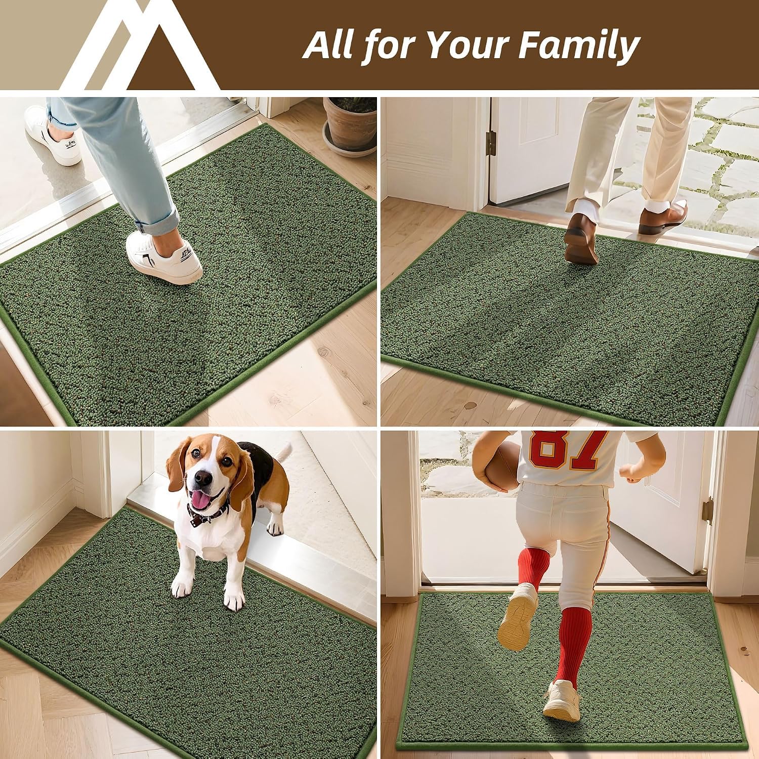 COSY HOMEER Door Mat folded showing low pile