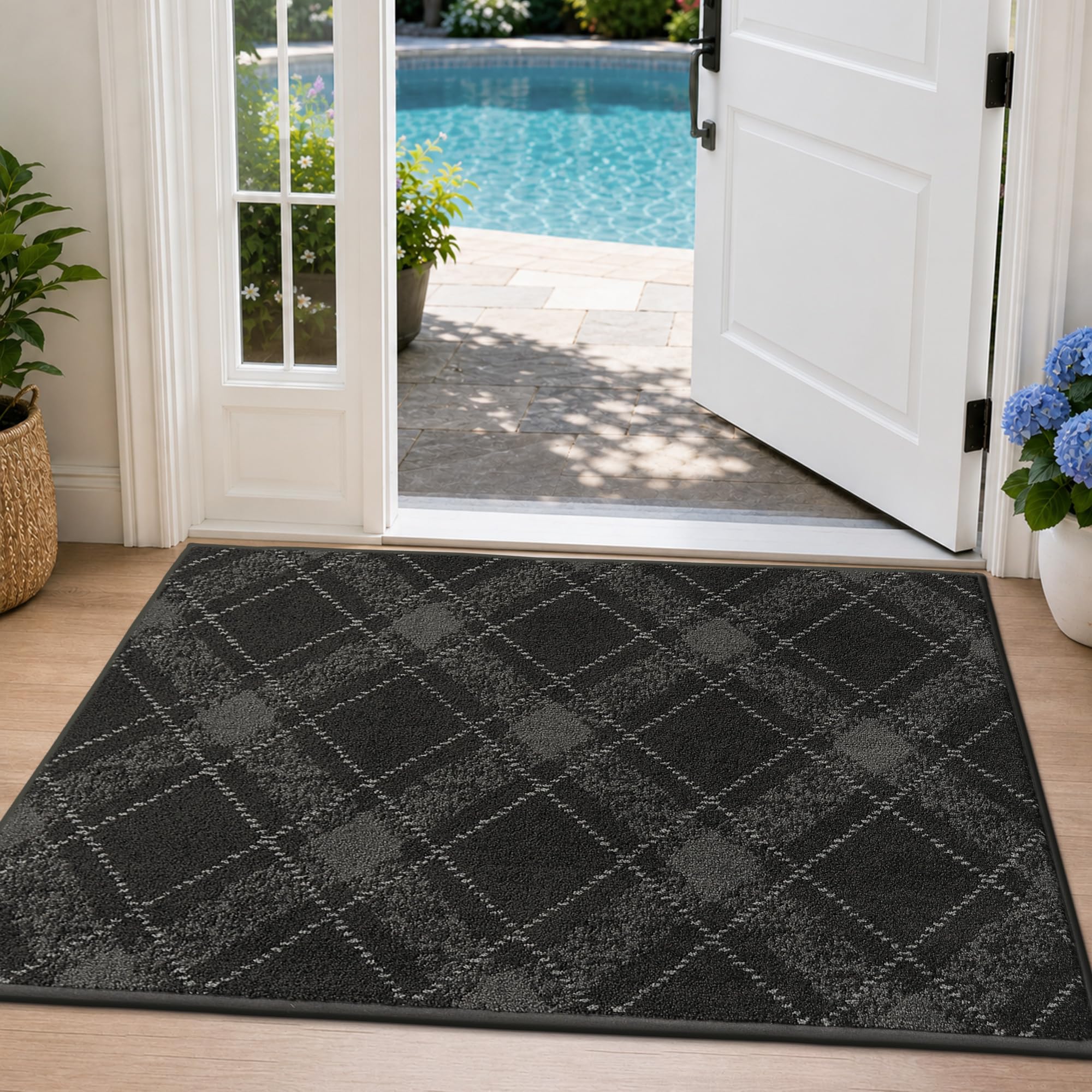 COSY HOMEER Door Mat front view in dark grey