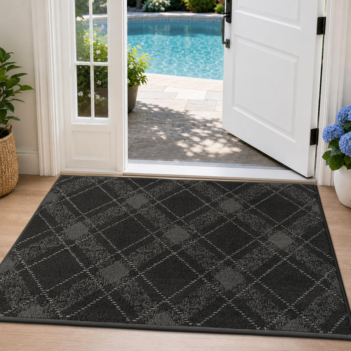 COSY HOMEER Door Mat front view in dark grey