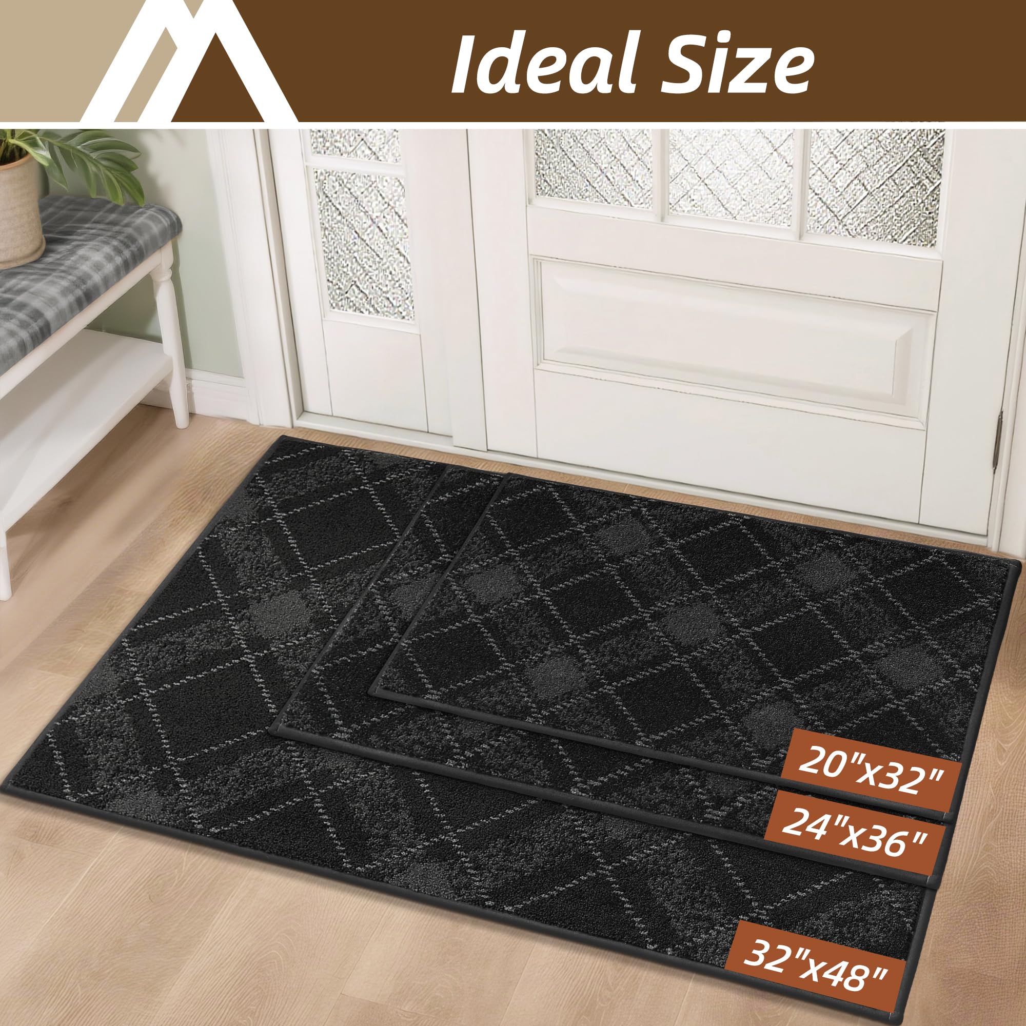 COSY HOMEER Door Mat showing plaid pattern