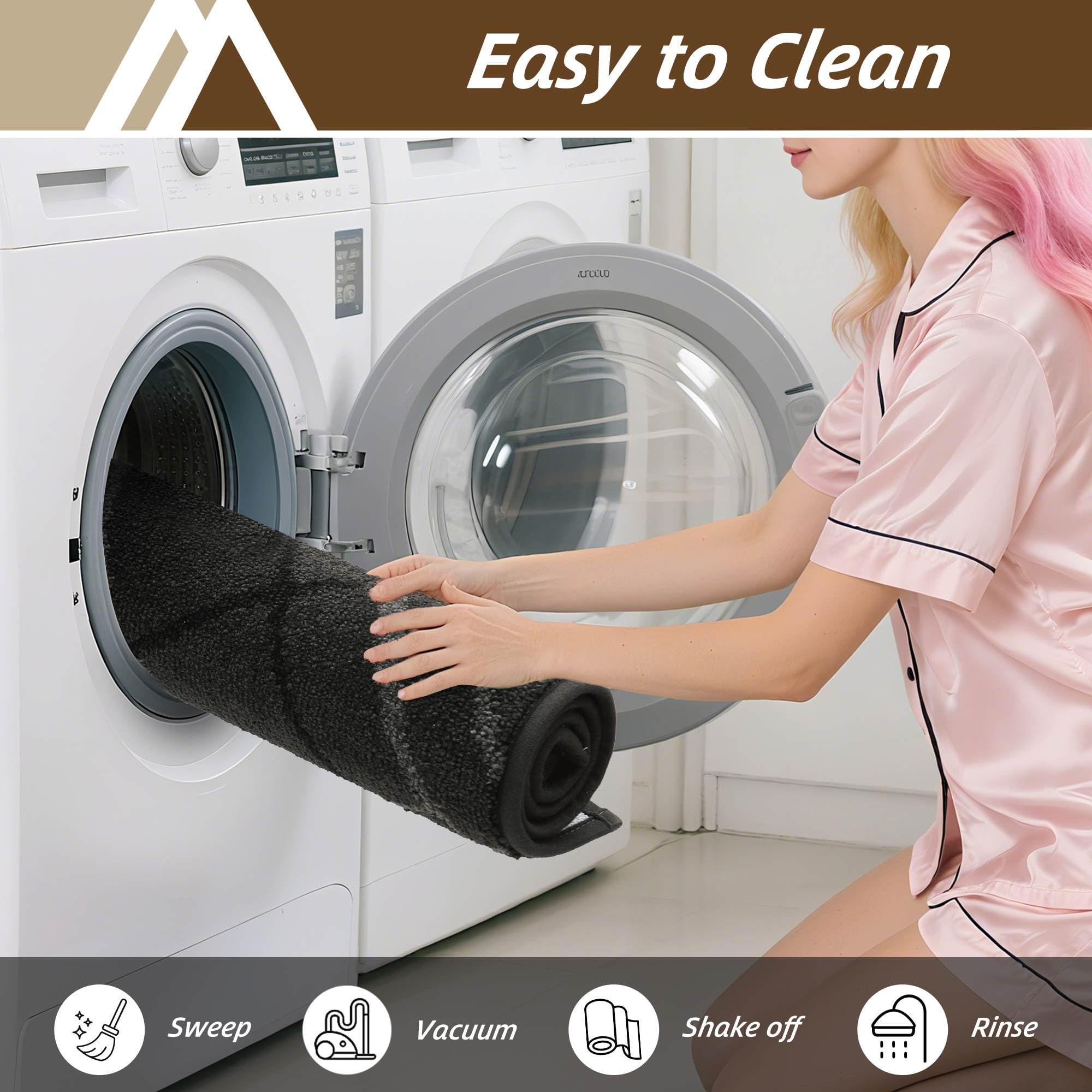 COSY HOMEER Doormat machine washable label