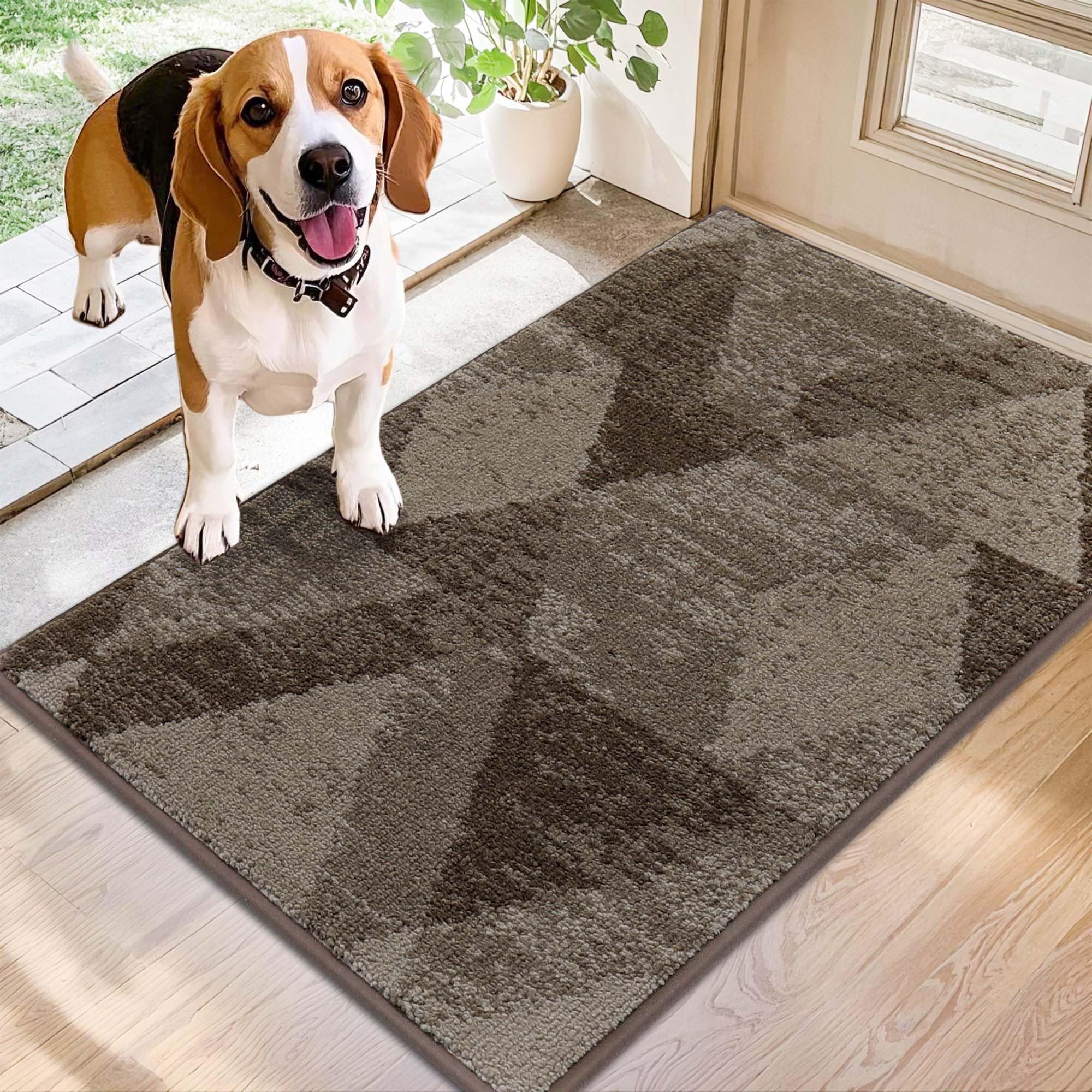 COSY HOMEER Entryway Rug Doormat brown front view