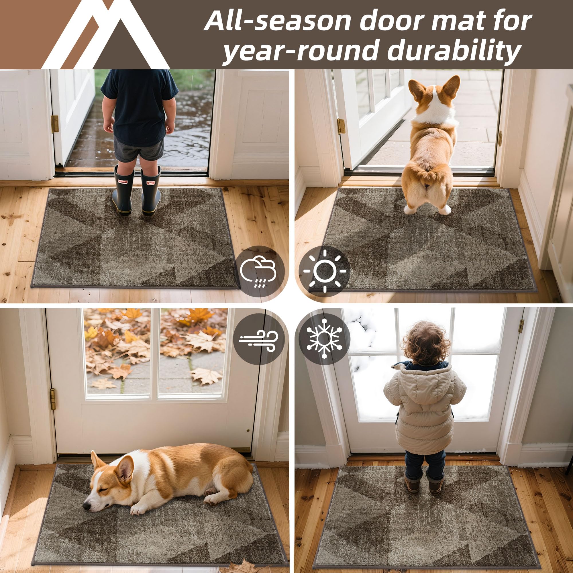 COSY HOMEER Entryway Rug Doormat in a kitchen setting