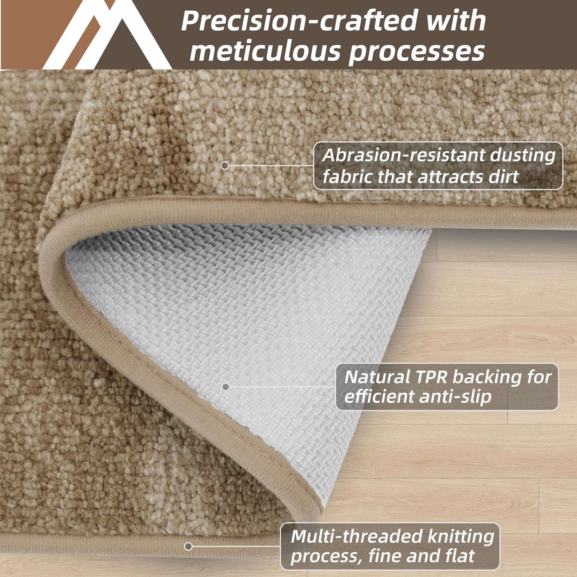COSY HOMEER Entryway Rug Doormat non-slip backing detail