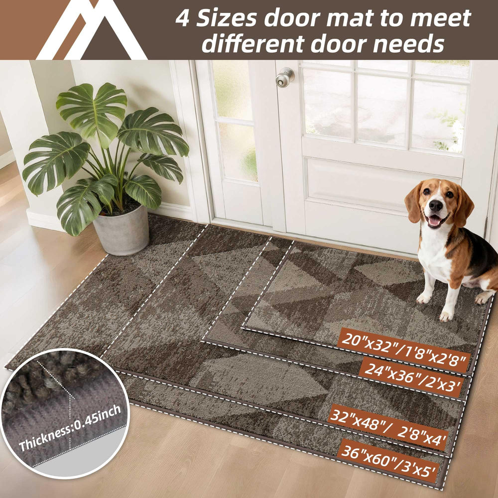 COSY HOMEER Entryway Rug Doormat showing thickness