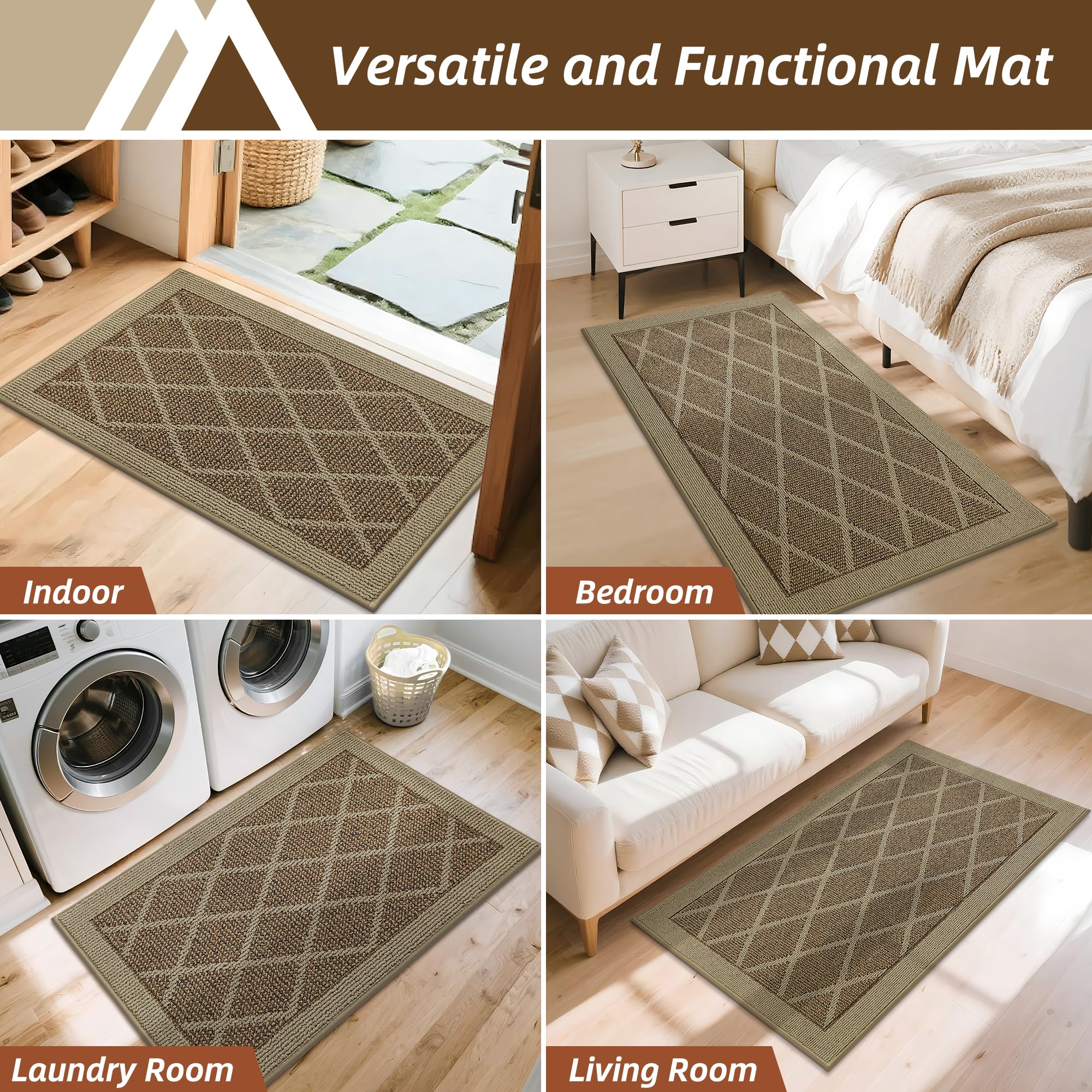 COSY HOMEER Non-Slip Door Mat easy to clean