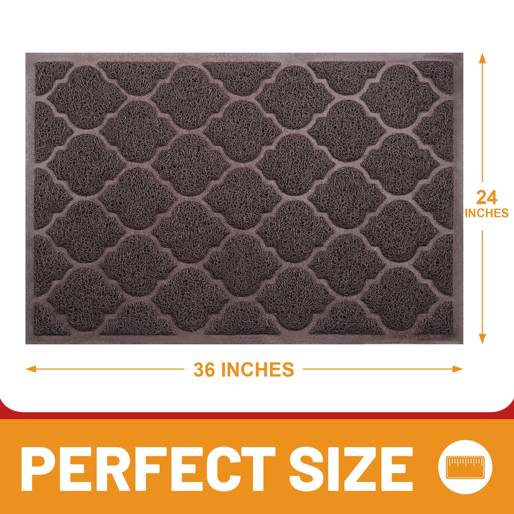 Cosyearn Door Mat 24x36 brown in outdoor setting